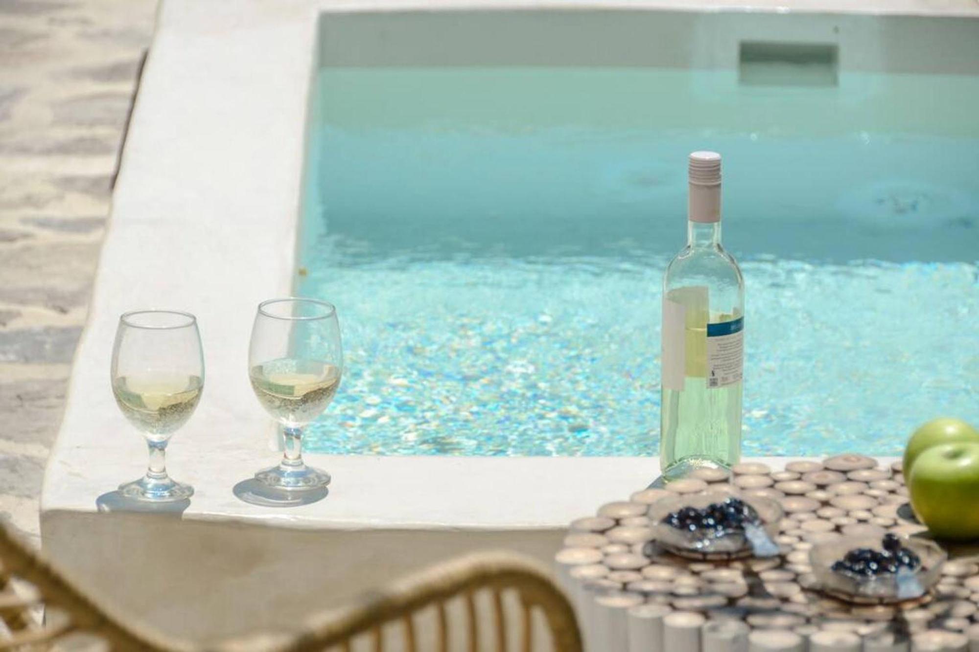 Villa Anthemion Naxos With Outdoor Jacuzzi Ano Sangrion ภายนอก รูปภาพ
