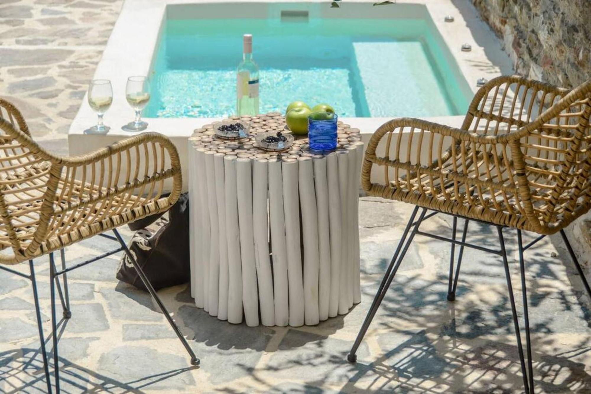 Villa Anthemion Naxos With Outdoor Jacuzzi Ano Sangrion ภายนอก รูปภาพ