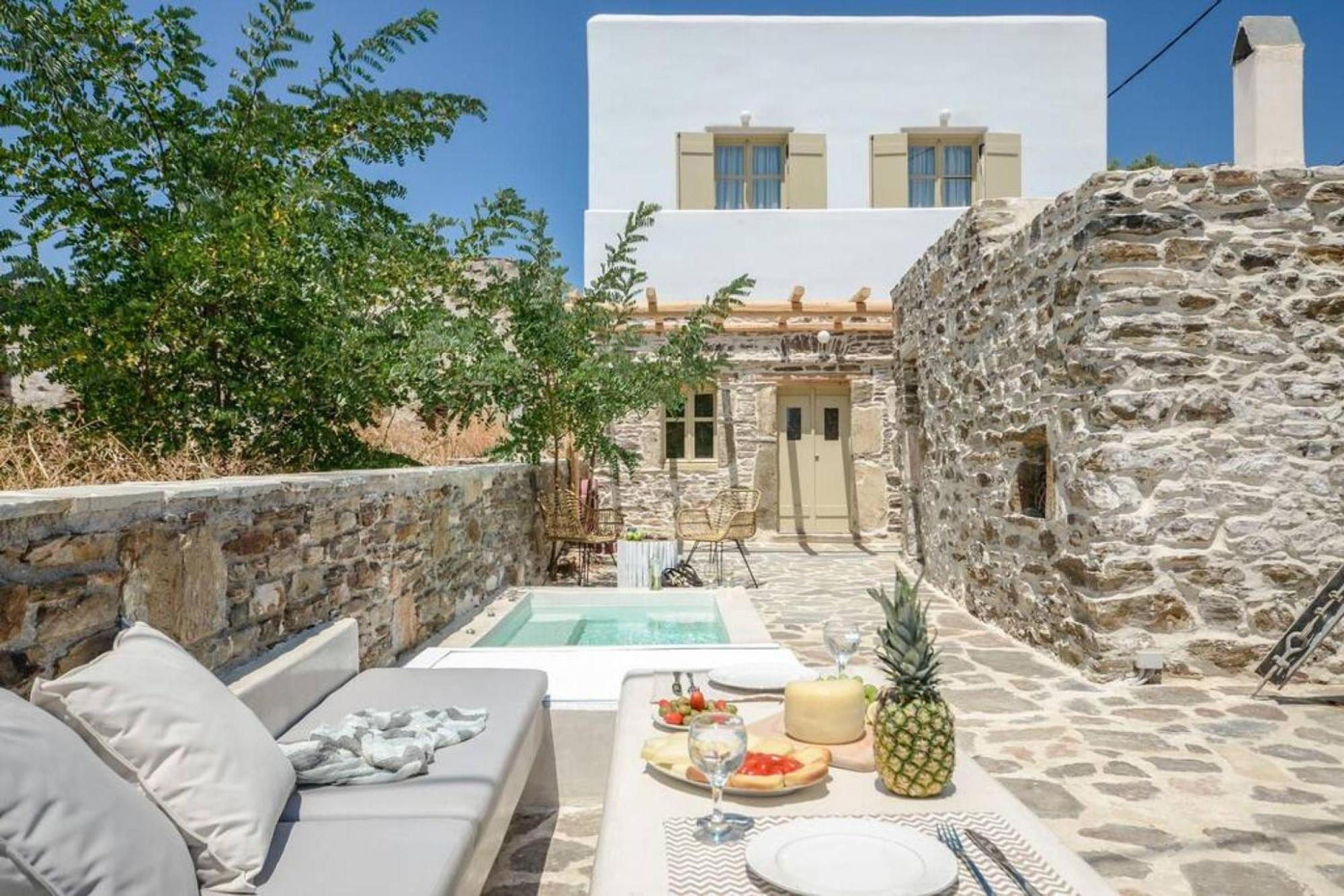 Villa Anthemion Naxos With Outdoor Jacuzzi Ano Sangrion ภายนอก รูปภาพ